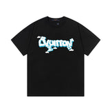 Louis Vuitton LV T-shirt Blue Sky White Clouds 3D Letter Towel Embroidery logo round Neck Short Sleeve25ss New Pure Cotton Unisex Style T T-shirt OS Loose Fit Base Shirt Top Half Sleeve T-Shirt