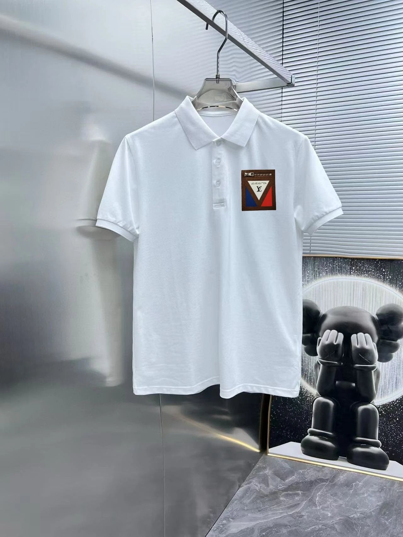 Louis Vuitton LV T-shirt Pocket Color Block Triangle logo Labeling POLO Short Sleeve Turn-down Collar Shirt Unisex Summer Loose Fit T Business Commuter Short Sleeve Shirt Plus Size T-Shirt