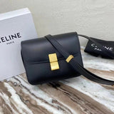 Celine women's bag Top version 【Original Surrogate Shopping Grade】Classic ClassicBox Package Square Bag Stewardess Bag TRIOMPHE Arc De Triomphe box Bag Flap Bag Shoulder Bag Messenger Bag New Women's Bag Teen18.5cm Small Size192532Medium24cm88007