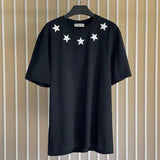 Givenchy T-shirt Top Version Counter Same Collection1Cotton Short Sleeve T T-shirt Men's and Women's Loose Bottoming Shirt2024New Summer