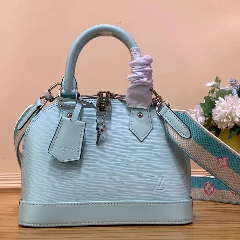 Louis Vuitton LV Women's Bag Top version Classic Chessboard Plaid Presbyopic Shell Bag Handbag Crossbody Shoulder Bag23New Water Ripple Cowhide Series New Handbag Shell Bag Women's Bag