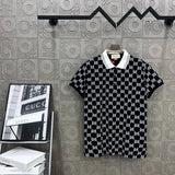 Gucci T-shirt Full Bloom Double G Small LOGO Printing POLO Short Sleeve Turn-down Collar Shirt Unisex Summer Loose Fit T Business Commuter Short Sleeve Shirt Plus Size