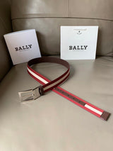 Bally Belt Top version Original Single Belt Counter New Men's Double-Sided Casual Business Belt Wide3.4cm Double-Sided Head Layer Cowhide Belt First Layer Cow Leather Belt Men and Women Business Casual Belt Belt Men's Leather Belt