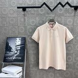Louis Vuitton LV T-shirt Small letters on the chest logo Embroidery POLO Short Sleeve Turn-down Collar Shirt Unisex Summer Loose Fit T Business Commuter Short Sleeve Shirt Plus Size