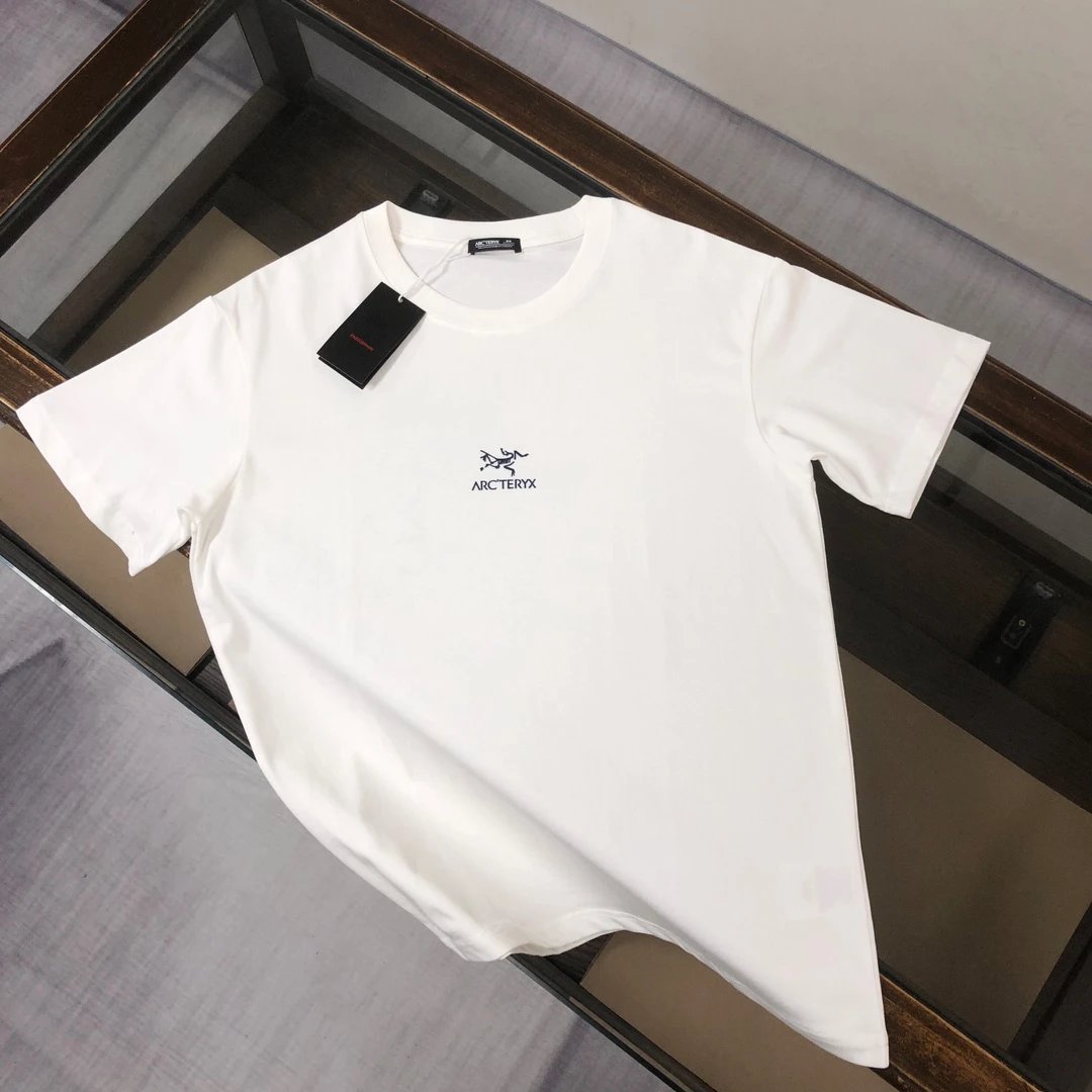 Arc'teryx T-shirt Chest Letter Pattern Small Badge logo round Neck Short Sleeve25ss New Pure Cotton Unisex Style T T-shirt OS Loose Fit Base Shirt Half Sleeve T-Shirt Top Half Sleeve