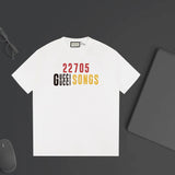 Gucci T-shirt Chest Number and Letter Print logo round Neck Short Sleeve25ss New pure cotton T Unisex T-Shirt OS Loose Fit Base Shirt Top Half Sleeve T-Shirt