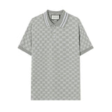 Gucci T-shirt Classic Pair GG Presbyopic Full Print POLO Shirt Lapel Short Sleeve25ss New Unisex Summer Short Sleeve OS Loose T Business Half Sleeve Shirt Plus Size T-Shirt