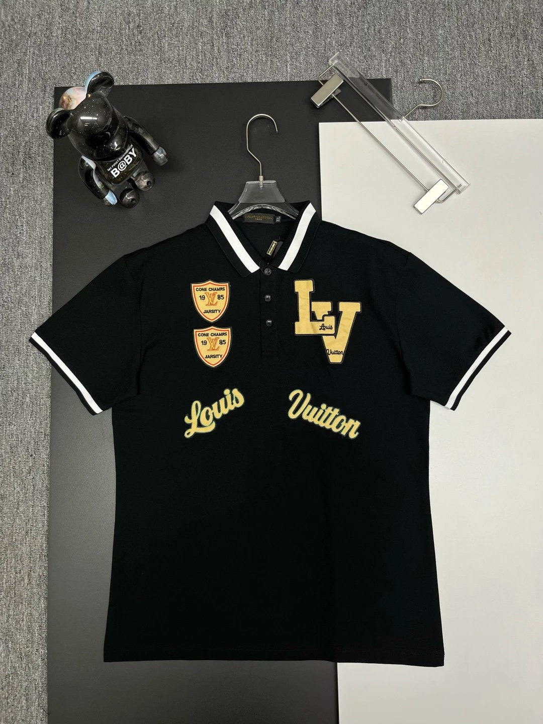 Louis Vuitton LV T-shirt Chest Letter Pattern logo Embroidery POLO Shirt Lapel Short Sleeve25ss New Unisex Summer Short Sleeve OS Loose T Business Half Sleeve Shirt Plus Size T-Shirt