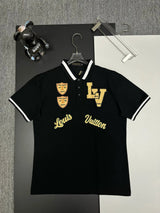 Louis Vuitton LV T-shirt Chest Letter Pattern logo Embroidery POLO Shirt Lapel Short Sleeve25ss New Unisex Summer Short Sleeve OS Loose T Business Half Sleeve Shirt Plus Size T-Shirt