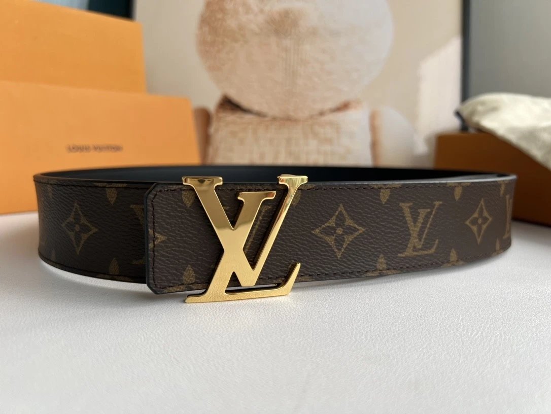 Louis Vuitton LV Belt Top version 【Counter Quality】The Most New Belt4.0cm Men's Belt Metal Buckle Men's Leather Belt with Classic Chessboard Plaid Belt with Genuine Goods Packaging in and out of the Counter No Problem Versatile Casual Fashion Formal Wear