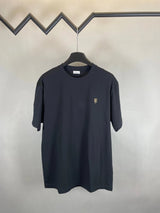 Burberry T-shirt Chest Shield B Logo Emblem logo Embroidered Crew Neck Short Sleeve25ss New pure cotton T Unisex T-Shirt OS Loose Fit Base Shirt Top Half Sleeve T-Shirt