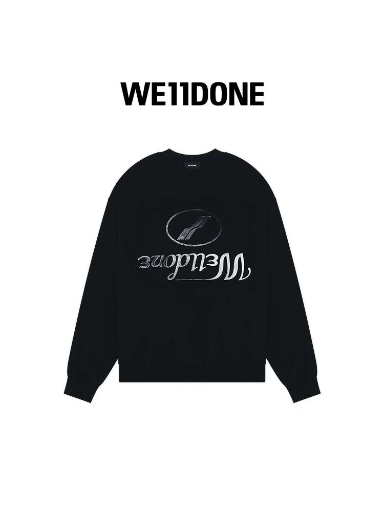 We11done Hoodie Top Version Neutral Men's and Women's Same Loose Casual Flip LOGO Sweatshirt Sweater