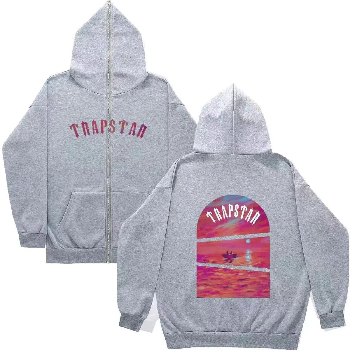 Trapstar Hoodie New American Style Trend Zipper Sweater Coat-SQ002