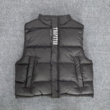 Trapstar Down Jackets Vests Hot Sale Black Vest Autumn and Winter Vest European and American Fashion Brand Stand Collar Sleeveless Cotton-Padded Jacket Lovers Wild