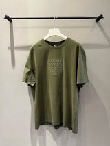 LOEWE T-shirt Chest Brand Embroidery Pattern logo round Neck Short Sleeve25ss New Pure Cotton Unisex Style T Casual T-Shirt Base Layer Shirt OS Loose Fit Half Sleeve Top Plus Size