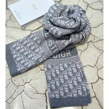 Dior Scarf 24New Arrival over Printed Letters logo Double-Sided Presbyopic Wool Scarf Men's Shawl Women's