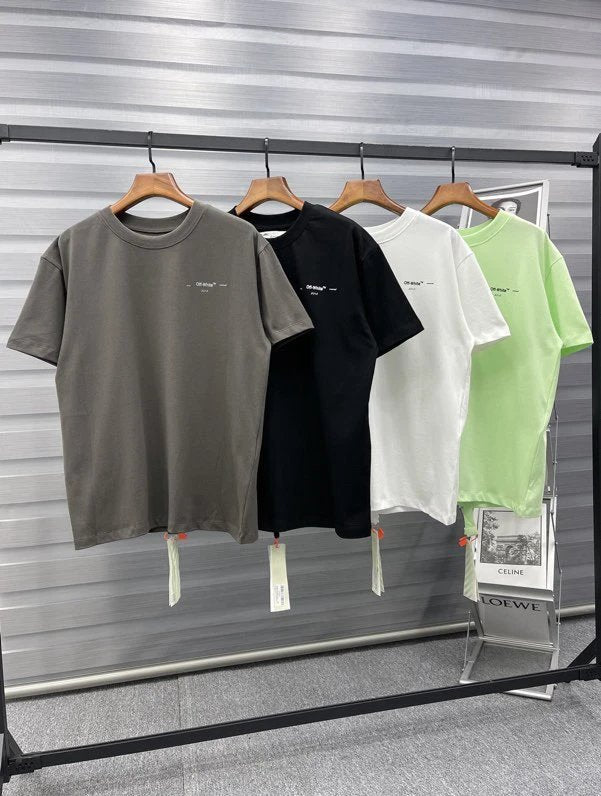 OFF-White T-shirt Top Version Counter Same Style Cotton Short Sleeve T T-shirt Men's and Women's Loose Summer Base Casual Half Sleeve