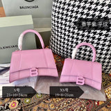 Balenciaga Bag Top version 【Level Surrogate Shopping】Hourglass Bag ahourglass Hourglass Bag Crocodile Leather Litchi Grain Cowhide XS No. S Women's Crossbody Bag