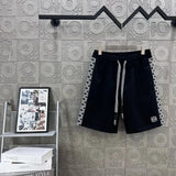 LOEWE Shorts Side Jacquard Webbing Patchwork Small Logo Embroidery logo Five-point Shorts25ss New Drawstring Casual Summer Pants5Two-in-One Casual Sweatpants for Men and Women, Pure Cotton Joggers