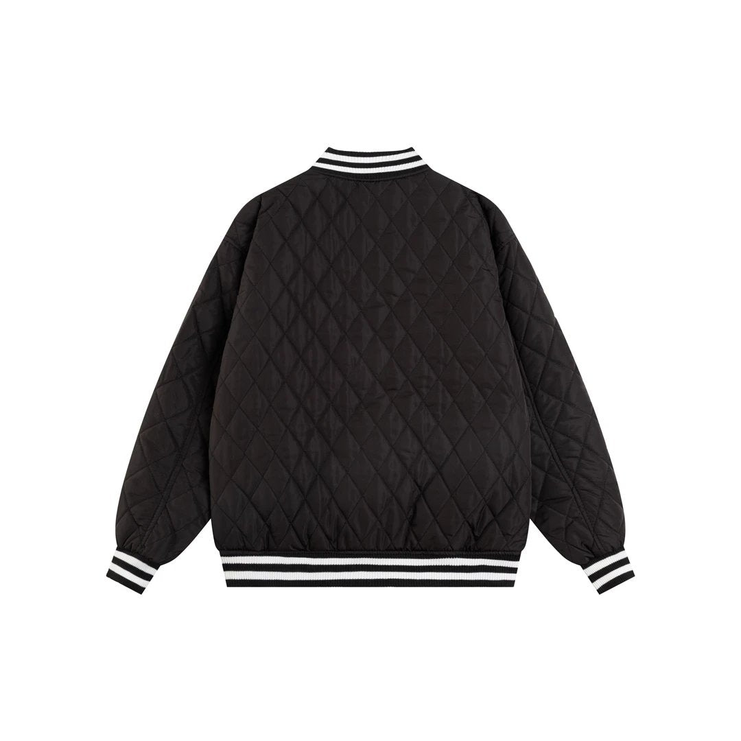Louis Vuitton LV Jackets Embroidered Baseball Jacket Cotton Coat Unisex Jacket Casual Loose Fit Versatile Winter Warm Sports Jacket