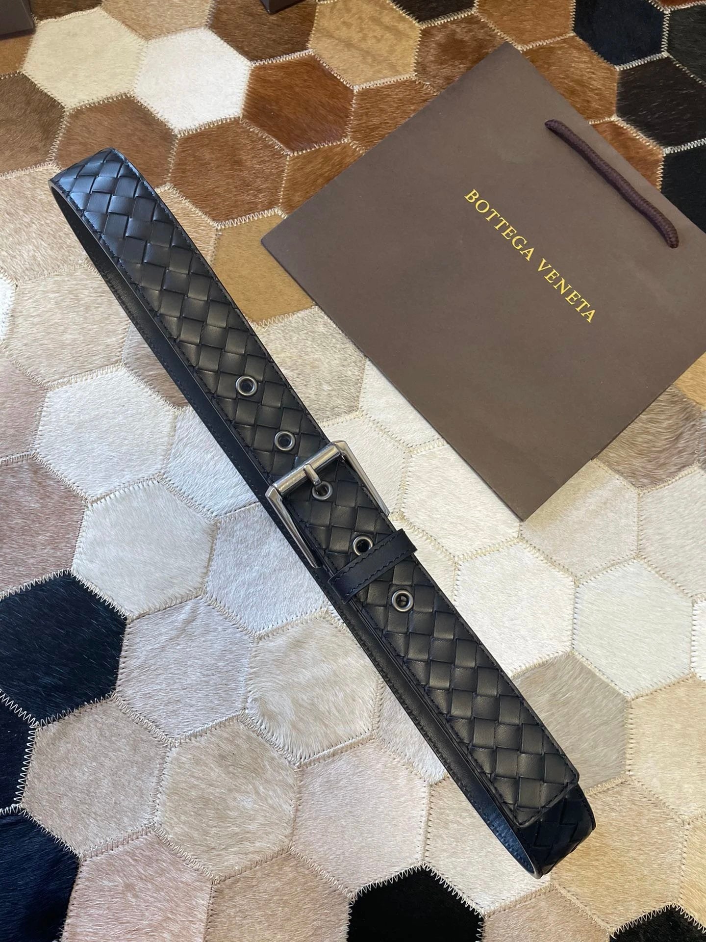 Bottega Veneta Belt 【First Layer Cowhide】Counter Version Free Packaging New Belt Men's First Layer Cowhide Hand-Woven Calfskin Belt Fashion All-Matching3.5cm Pant Belt Men and Women Business Casual Belt Belt Men's Leather Belt