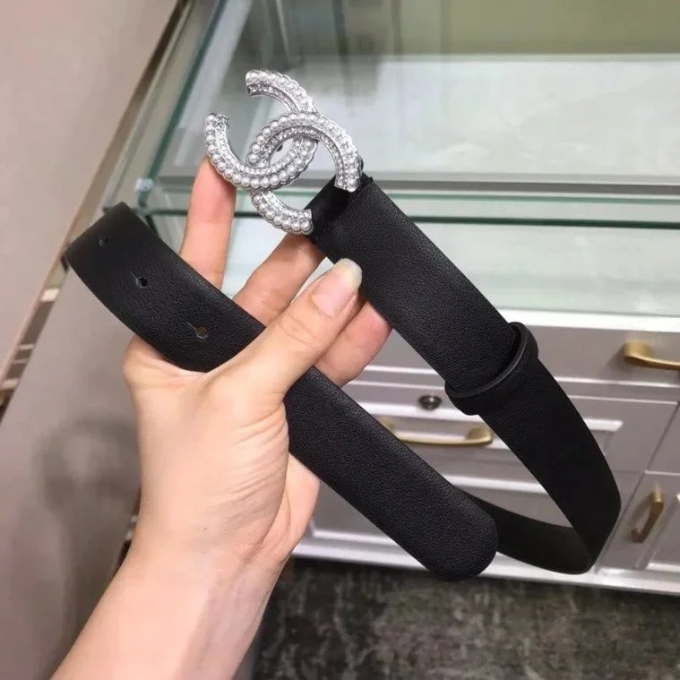 Chanel Belt Top version 3.0cm Belt Classic Style Belt Pure Original Leather Italian Imported Cowhide Double-Sided Head Layer Cowhide Thin Belt Double g Fashion Casual Xiaoxiangjia Genuine Leather Belt