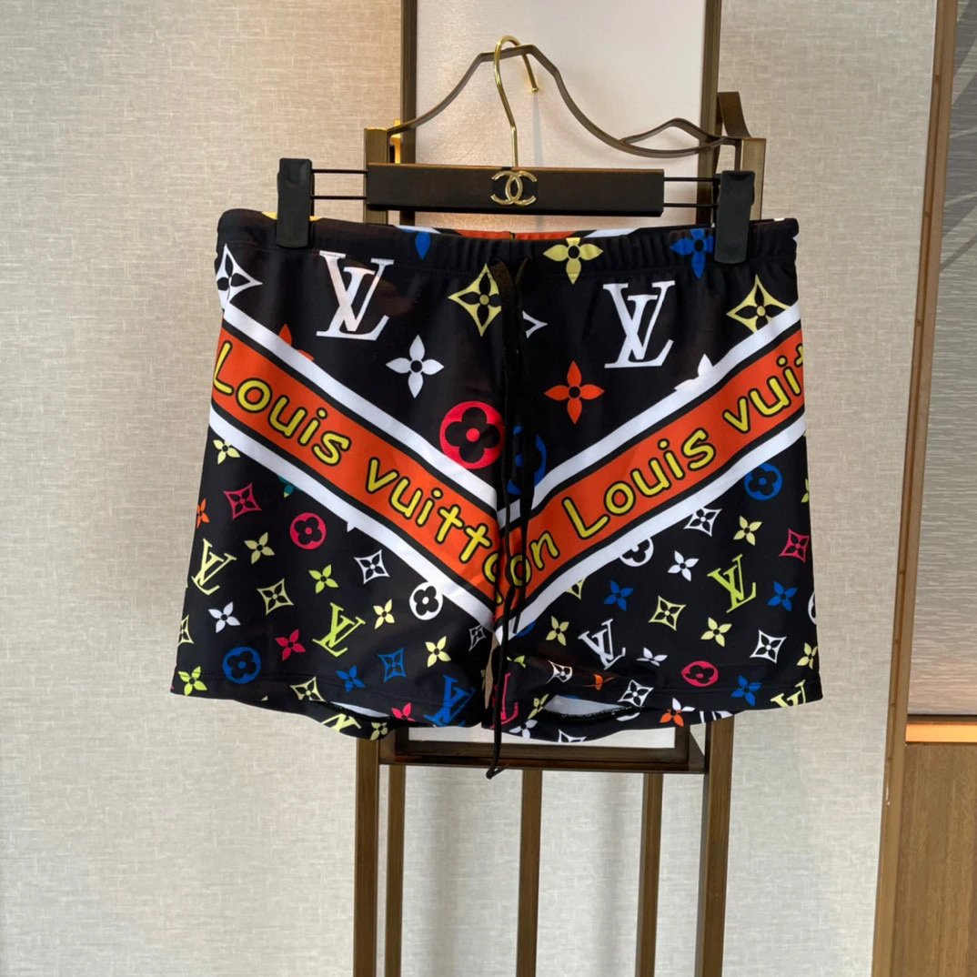 Louis Vuitton LV Shorts Full Letter Print logo Beach Shorts25ss New Five-Point Pants os Loose Quick-Dry Unisex Casual Trendy Brand Big Shorts5Pants