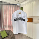 Louis Vuitton LV T-shirt Chest Print lgoo Round neck short-sleeve pure cotton T T-shirt ins Unisex Simple Summer New Casual Base Shirt B Home T-shirt