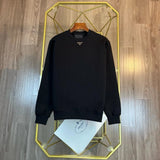 PRADA Hoodie New Style Chest Metal Triangle Logo Round Neck Sweatshirt Long Sleeve Base Shirt Jacket Top Fashion Unisex Sports Casual Loose Versatile Autumn Winter New Arrival