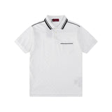 Gucci T-shirt Full Print Double G Dark Pattern Old Flower logo Printing POLO Shirt Lapel Short Sleeve25ss New Unisex Commuter Short Sleeve Summer Loose Fit T Business Shirt Plus Size T-Shirt