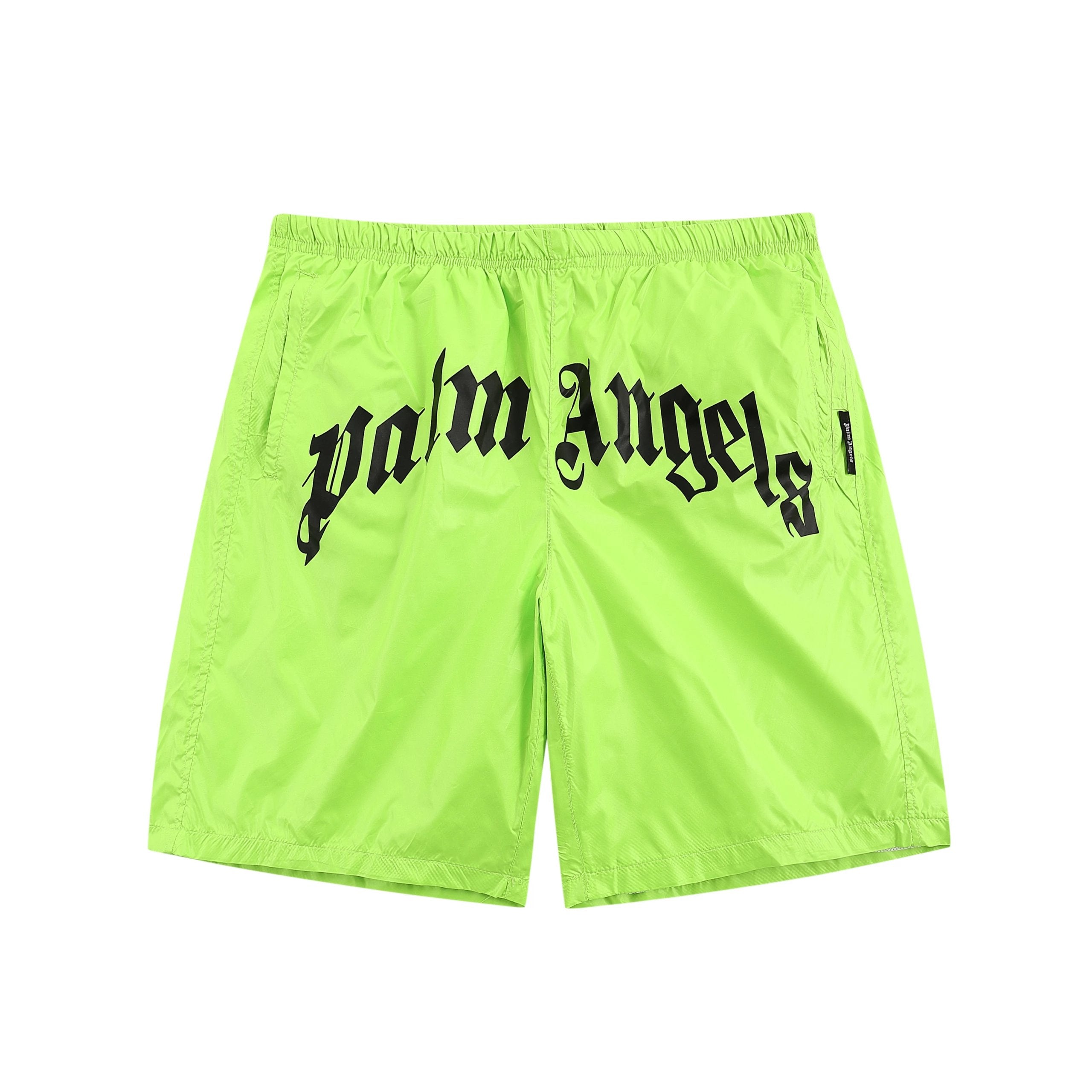 Palm Angels Shorts Top Version Letter logo Printed Shorts Casual Beach Pants Sports Five Points