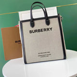 Burberry Men's Bag Top version 【Original Leather】New Men's Tote Bag Classic Plaid Pattern Men's Bag Business Briefcase Men's Handbag Crossbody Bag Tote Men's Bag