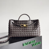 Bottega Veneta Women's Bag Top version 【Level Surrogate Shopping】Home New andiamo Handbag Woven Bag Horoscope Buckle Briefcase Large45cm Shopping Bag Tote Bag tote Bag Handbag Shoulder Crossbody Bag24New Women's Bag New Color Idle Style Square Pocket Bag