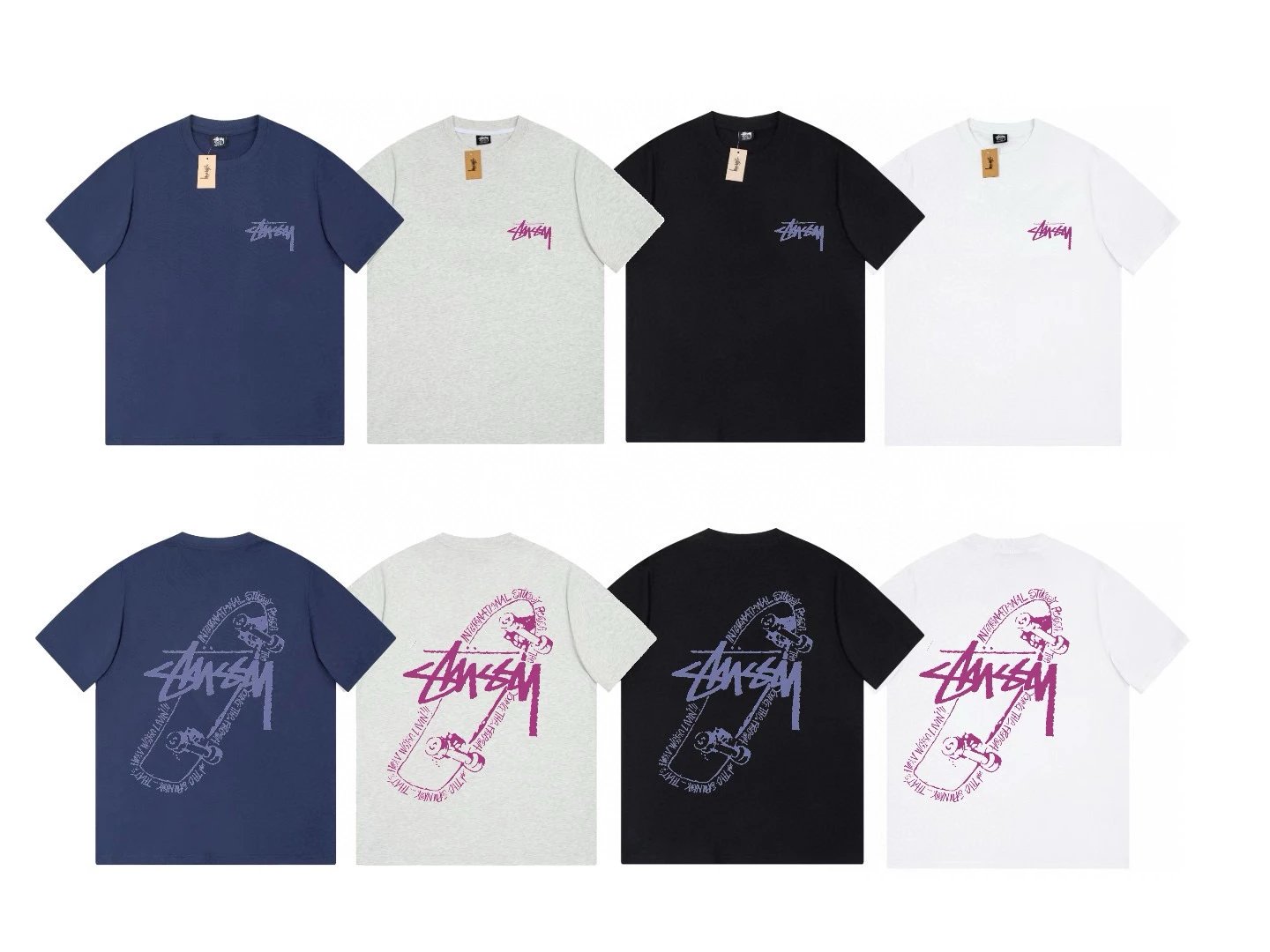 Stussy T-shirt Top Version European and American Fashion Brand Short Sleeve T T-shirt Classic Printed Loose Version Men and Women Couple Casual Half Sleeve