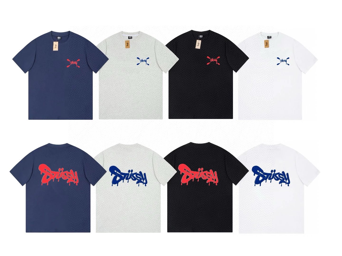 Stussy T-shirt Top Version Classic Basic logo Printed round Neck Loose Summer Couple Short Sleeve T T-shirt Fashion