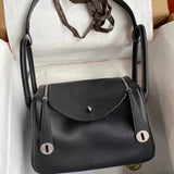 Hermes men's bag Top version 【H Handmade】2020Imported Calfskin Pure Hand Lindy Bag Doctor Bag Shoulder Handbag Medical Box Minilindy19cm26cm Women's Bag