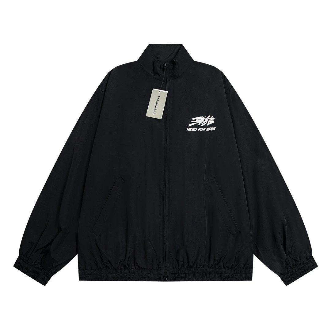 Balenciaga Jackets Comes with matching pants for a runway look71Need for Speed Collaboration Sports Suit Limited Stand Collar Jacket Casual Loose Cardigan os Unisex Style24ss Autumn and Winter New Products