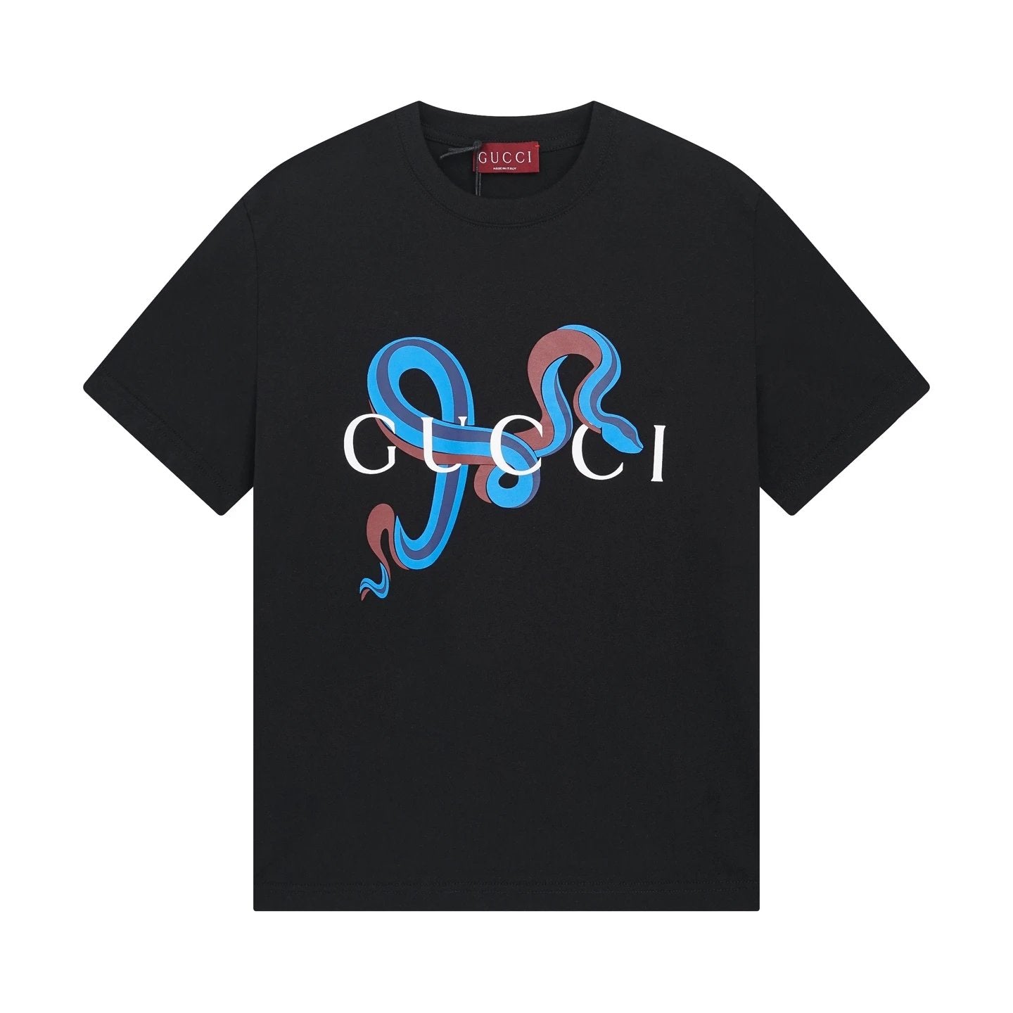 Gucci T-shirt Zodiac Snake Letter Print on Chest logo round Neck Short Sleeve25ss New Pure Cotton Unisex Style T T-shirt OS Loose Fit Base Shirt Half Sleeve T-Shirt Top Half Sleeve
