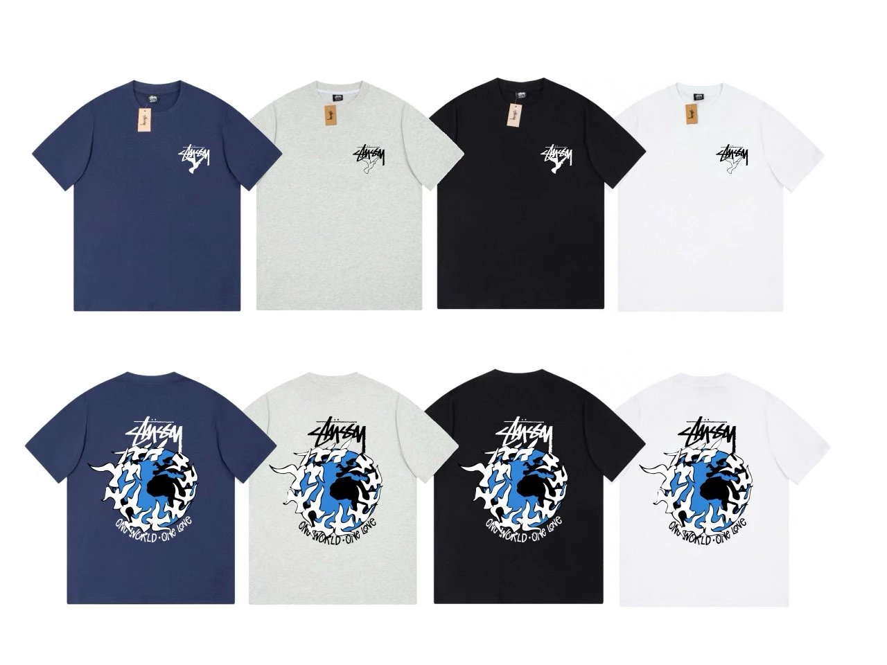 Stussy T-shirt Top Version Counter Same Style Pure Cotton Summer Men's and Women's Same Fashion Loose All-Matching2024New Short Sleeve T T-shirt