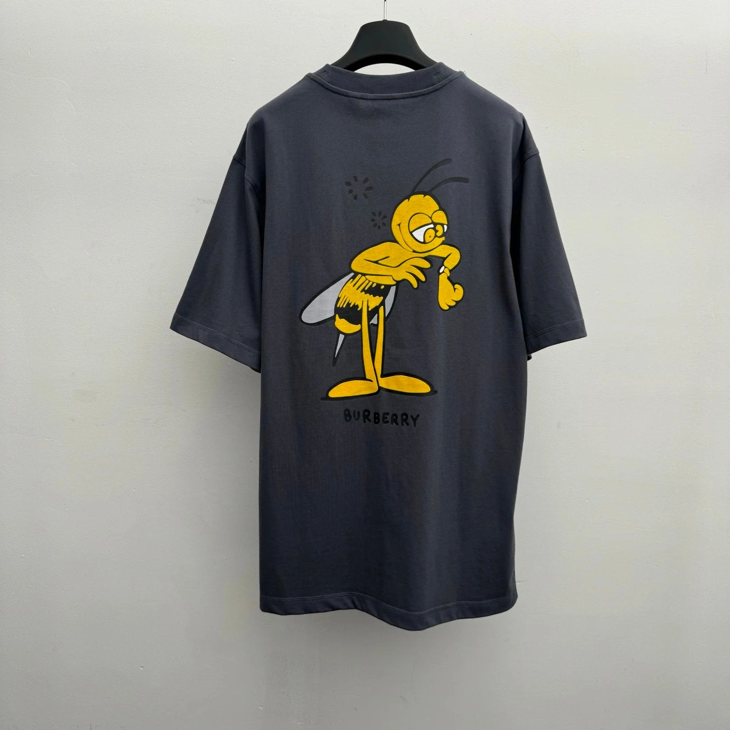 Burberry T-shirt Back with Honeycomb Flocking Print logo round Neck Short Sleeve25ss New pure cotton T Unisex T-Shirt OS Drop Shoulder Loose Fit Base Shirt Top T-Shirt Short Sleeve