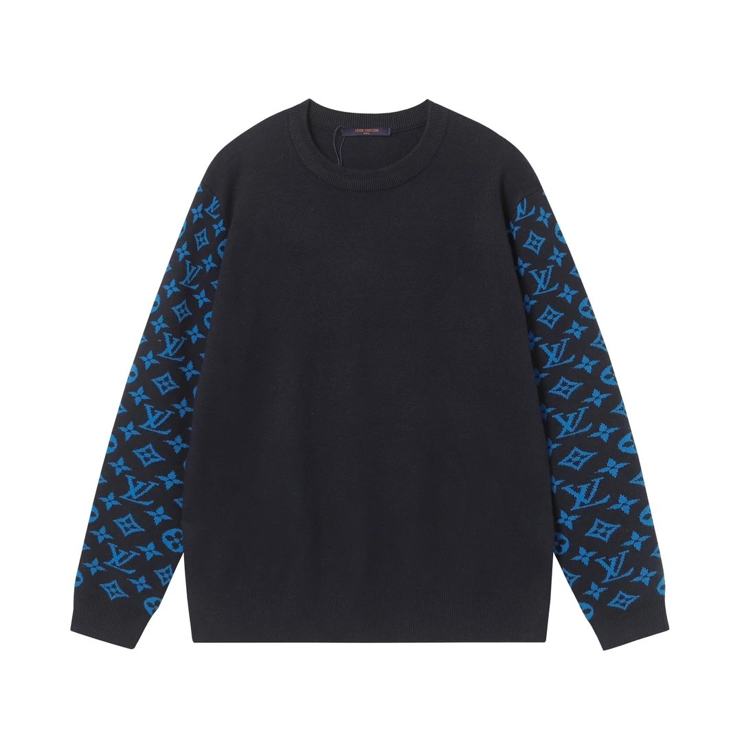 Louis Vuitton LV Sweater Knitted Jacquard Crew Neck Sweater Long Sleeve Pullover Thickened Lazy Style OS Loose Fit Unisex Top Jacket Versatile Casual Wearable Inside and Outside