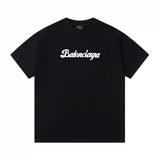 Balenciaga T-shirt Worn-out chest print logo round Neck Short Sleeve25ss New Pure Cotton Unisex Style T T-shirt OS Loose Fit Base Shirt Top Half Sleeve T-Shirt