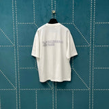 Balenciaga T-shirt Back Customs Key Letter Print logo round Neck Short Sleeve25ss New Pure Cotton Unisex Style T Casual T-Shirt Base Layer Shirt OS Loose Fit Half Sleeve Top Plus Size
