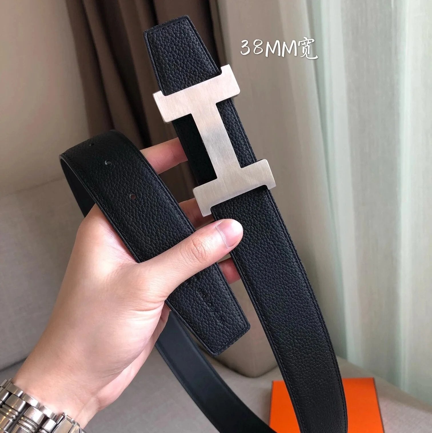 Hermes Belt Top version Belt Men's Leather Belt H Buckle Classic Business Casual Belt High-End Quality