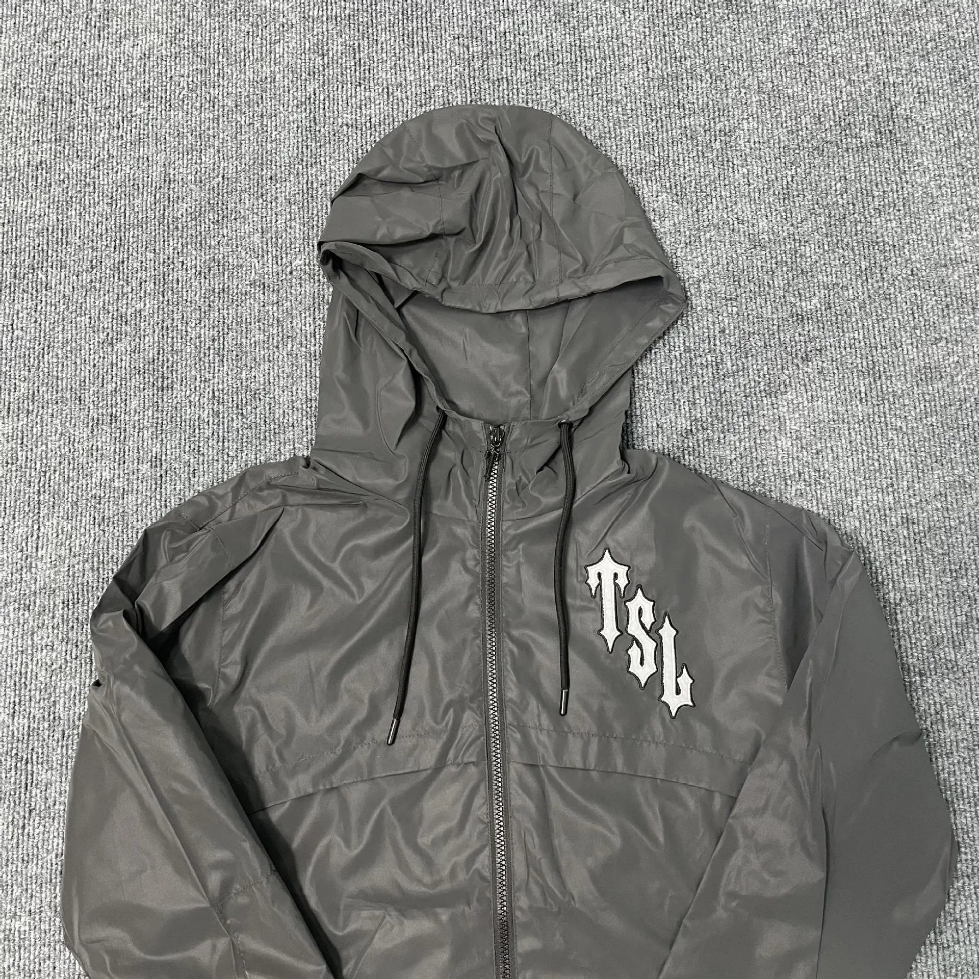 Trapstar jackets Black Reflective Windbreaker Tiger Head Logo Hooded Fashion Brand Coat Jacket Autumn Long Sleeve Trench Coat Shell Jacket