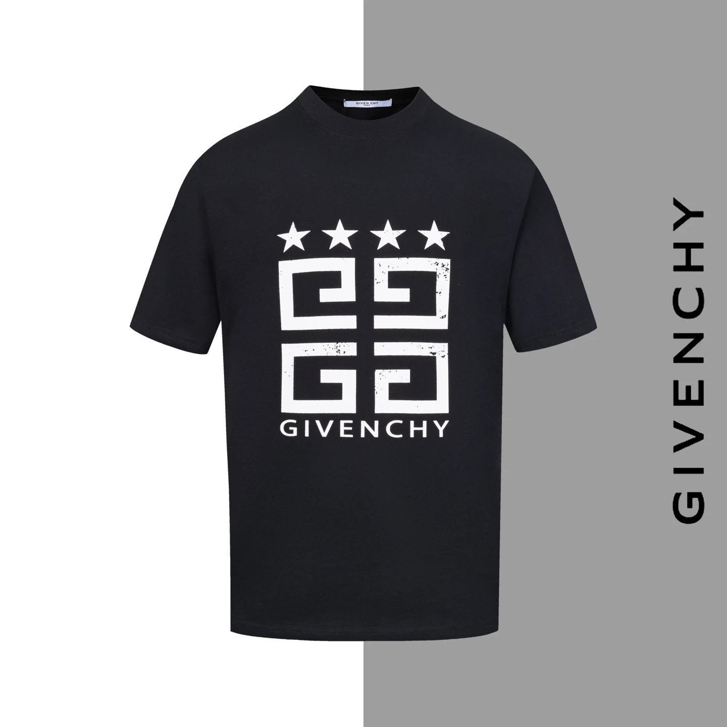 Givenchy T-shirt Chest Five-Pointed Star Logo Printing logo round Neck Short Sleeve25ss New pure cotton T Unisex T-Shirt OS Loose Fit Base Shirt Top Half Sleeve T-Shirt