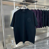 Chrome Hearts T-shirt Cross Stitch Vacuum Embroidered Crew Neck Short Sleeve Pure Cotton Unisex T T-shirt OS Loose Fit T-Shirt Casual Simple Base Shirt