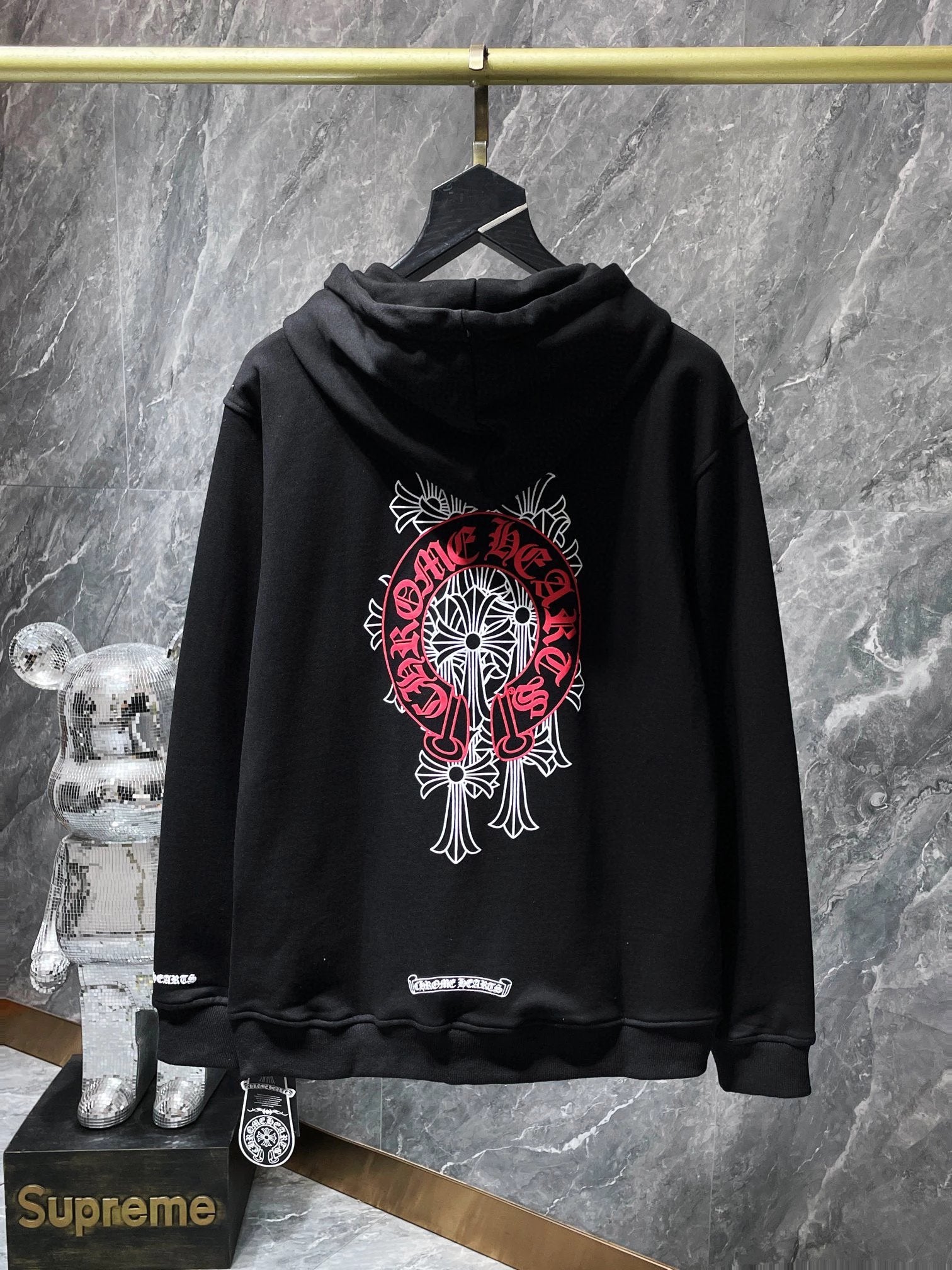 Chrome Hearts Hoodie Top Version Fashion Brand Popular Printed Hoodie Women Loose Men ins Trendy Hoodie Long Sleeve Pure Cotton Couple