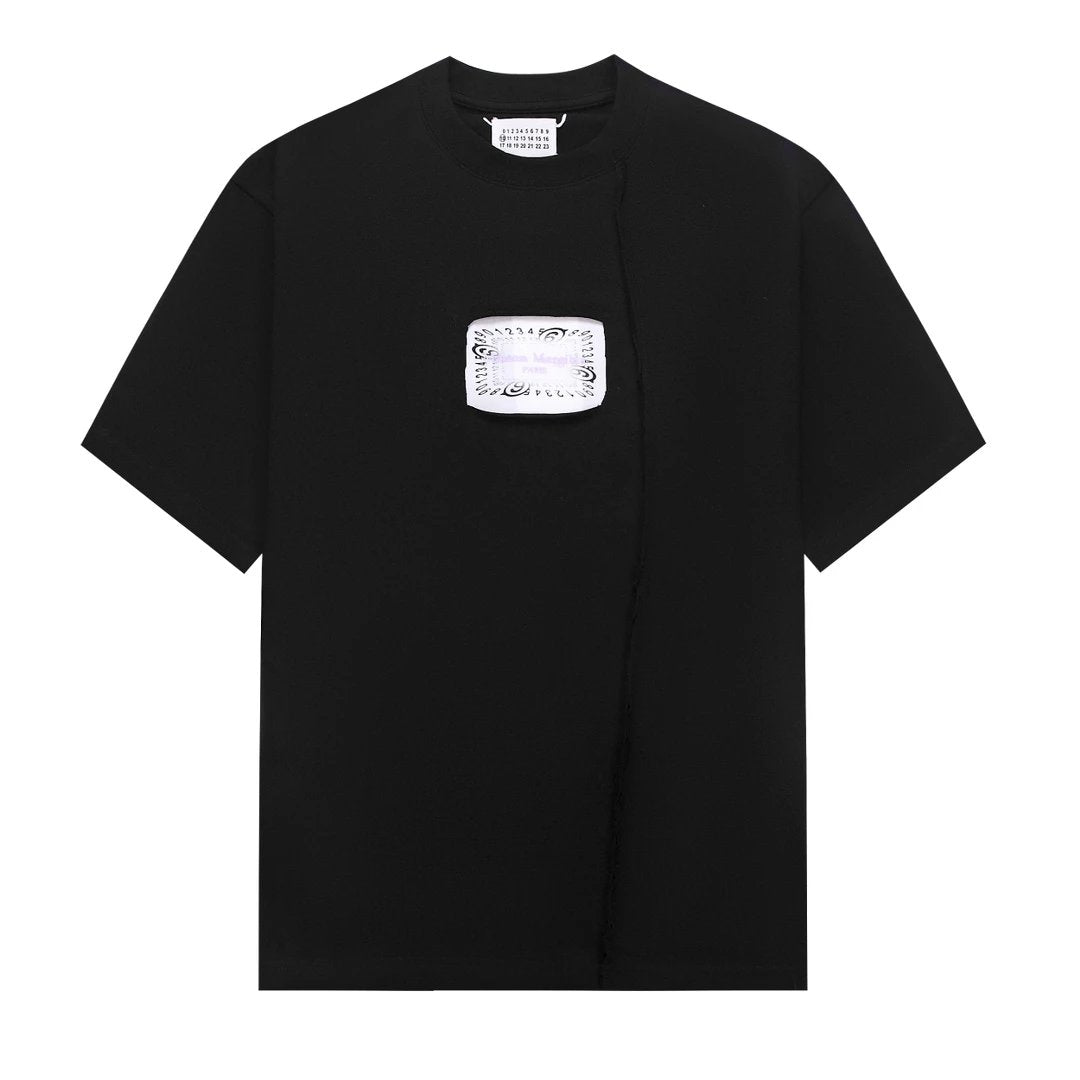 Maison Margiela T-shirt Chest Letter and Number Print logo round Neck Short Sleeve25ss New Pure Cotton Unisex Style T T-shirt OS Loose Fit Base Shirt Short Sleeve Top T-Shirt