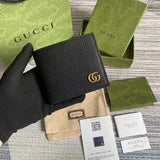 Gucci Wallet Top version 【**Original Factory】Marmont Series Cowhide Bi-Fold Wallet Men's Short Wallet Fold Short Wallet Wallet Men's and Women's Wallet428726